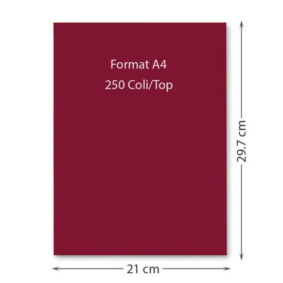 Hartie Cartonata A4 DACO, Bordo, 250 Coli/Top, 160 g/m², 210x297 mm, Carton Colorat, Carton Colorat A4, Hartie Cartonata Colorata, Hartie A4 Colorata, Coli Colorate, Top Hartie Cartonata, Coli Cartonate A4, Hartie Cartonata Bordo