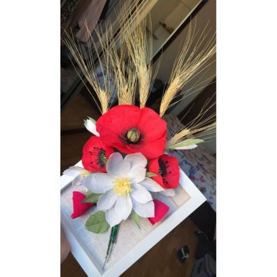 Hartie Floristica DACO, Model Inimi, 50x250 cm, 5 Buc/Set, 180 g/m², Alba, Hartie Creponata Floristica, Hartie Modelare Flori, Rola Hartie Creponata Floristica, Hartie Floristica 180 g, Rola Hartie Floristica, Hartie Floristica Colorata