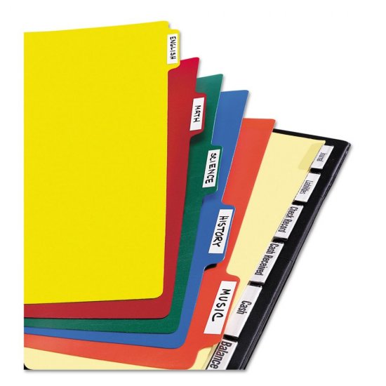 Separatoare din Plastic EVOffice, 10 Culori/Set, Format A4, Despartitoare din Plastic, Separatoare Bibliorafturi - Index din Plastic