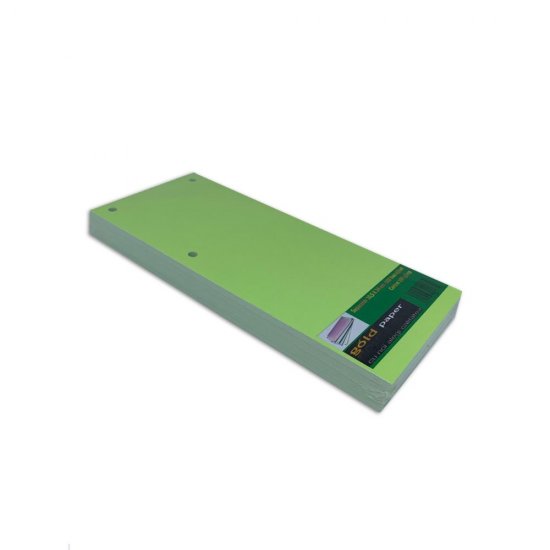 Separator din Carton, 10.5x5x24 cm, 100 File/Set, Verde, Separatoare pentru Dosar, Separatoare Bibliorafturi, Despartitoare din Carton