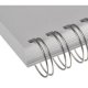 Inele din Metal pentru Indosariere EVOffice, Diametru Spira 6.4 mm, Capacitate 15-30 Coli, 100 Buc/Bax, Culoare Alba