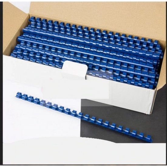 Inele din Plastic pentru Indosariere EVOffice, Dimensiune 22 mm, Capacitate 210 Coli, 50 Buc/Bax, Culoare Albastru, Spirale din Plastic de Legat