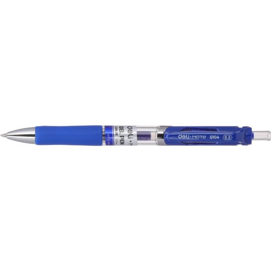 Cutie 12 Pixuri cu Gel DELI Mate, Varf Retractabil, 0.5 mm, Albastru, Pix Albastru cu Gel, Pixuri Albastre, Pixuri cu Gel, Pixuri cu Varf Retractabil, Pix Albastru cu Varf Retractabil, Pix cu Gel si Varf Retractabil, Pixuri Albastre cu Varf Subtire, 