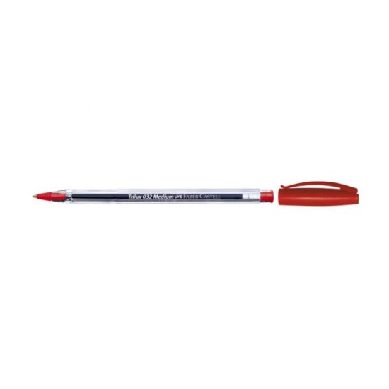 Pix Rosu de Unica Folosinta Faber-Castell Trilux 032M, Pix Clasic, Pixuri Clasice, Pixuri Rosii, Pix Faber-Castell, Pix cu Bila, Pix cu Pasta Rosie, Pixuri Faber-Castell, Pixuri Scriere, Pix Scriere, Pix Cerneala Rosie, Pixuri Cerneala 
