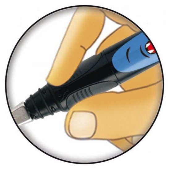 Stilou BIC Easy Clic Monster, Penita Iridium, Corp Albastru/Negru, Stilou BIC, Stilou Easy Clic, Stilou Negru BIC, Stilou Penita, Stilou Monster, Stilou Monster BIC, Stilouri BIC, Stilou pentru Scoala, Stilou cu Rezerve, Stilou BIC cu Rezerve