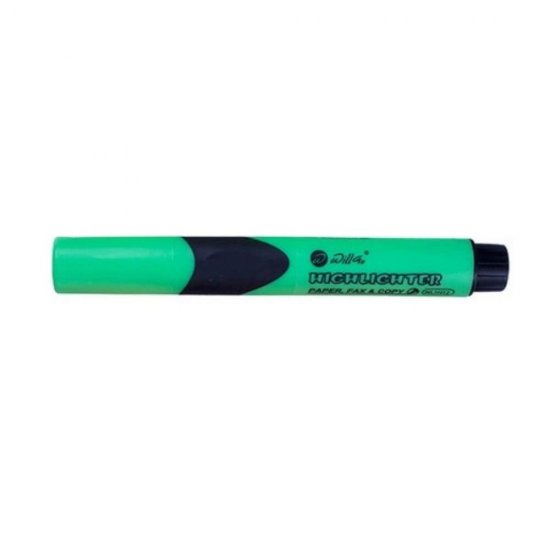 Textmarker cu Grip Willgo, Verde Fluorescent cu Varf Tesit - Highlighter Text