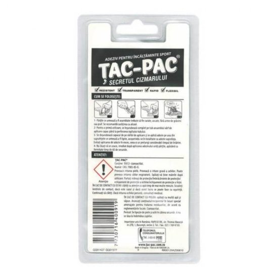 Adeziv Tac-Pac pentru Incaltaminte, 9 ml, 6 Buc/Set, in Blister, Adeziv Instant, Lipici pentru Incaltaminte, Lipici Papuci, Adeziv Incaltaminte, Adeziv Papuci, Adeziv pentru Pantofi, Adezivi Incaltaminte, Adezivi Papuci, Adezivi Pantofi, Super Glue