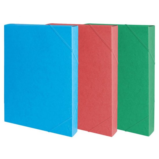 Set 9 Mape A4 cu Burduf 4 cm si Elastic pe Colturi, Carton 450 g/m², Albastra, Mapa OFFICE Products, Mapa pentru Documente, Mapa pentru Organizat, Mapa pentru Depozitat 