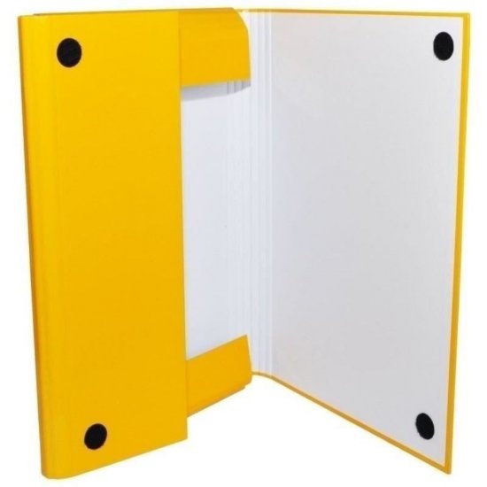 Mapa Carton A4 OFFICE Products cu Burduf 4 cm si Inchidere cu Arici, Capacitate 280 Coli, Culoare Galbena, Mapa pentru Documente, Mapa pentru Organizat, Mapa pentru Depozitat