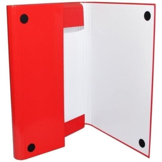 Mapa Carton A4 OFFICE Products cu Burduf 4 cm si Inchidere cu Arici, Capacitate 280 Coli, Culoare Rosie, Mapa pentru Documente, Mapa pentru Organizat, Mapa pentru Depozitat 