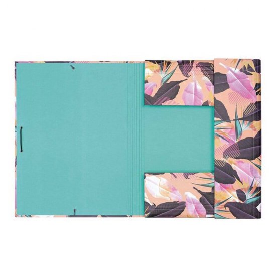 Mapa Carton MILAN, Model Tropical, 36x25x3 cm, Prindere cu Elastic, Multicolor, Mape din Carton, Mape pentru Acte, Dosar Documente, Mapa cu Elastic, Mapa Scolari, Mape Arhivare Documente, Mapa Carton cu Elastic, Dosar Mapa Carton