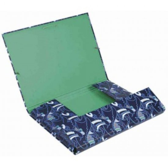 Mapa Carton MILAN, Model Waves, 36x25x3 cm, Prindere cu Elastic, Albastru/Verde, Mape din Carton, Mape pentru Acte, Dosar Documente, Mapa cu Elastic, Mapa Scolari, Mape Arhivare Documente, Mapa Carton cu Elastic, Dosar Mapa Carton