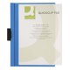 Mapa din Plastic Q-CONNECT cu Clips Metalic, 220x310mm, Coperta Frontala Transparenta si Coperta Spate Albastra, Mape din Plastic cu Clips Metalic, Mapa pentru Documente, Mapa pentru Organizat, Mapa pentru Depozitat