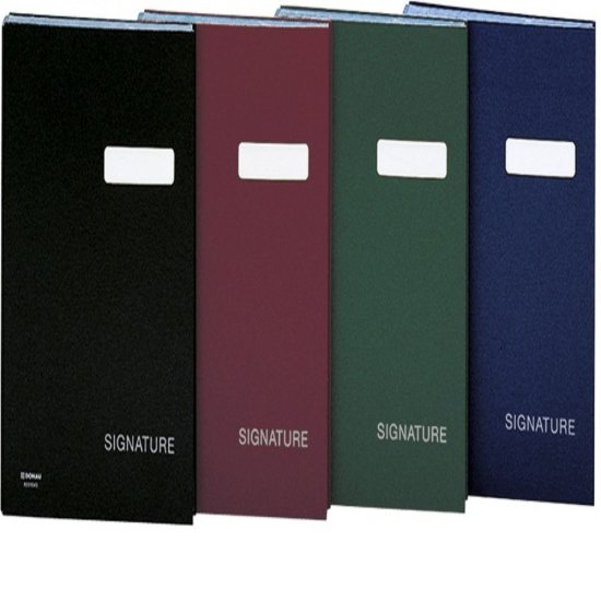 Mapa pentru Semnaturi DONAU cu 20 Separatoare, 245x343 mm, Carton Rigid 450 g/m², Coperta Imitatie de Piele, Culoare Albastru Marin, Mape pentru Semnaturi si Conferinte, Mape cu Separatoare