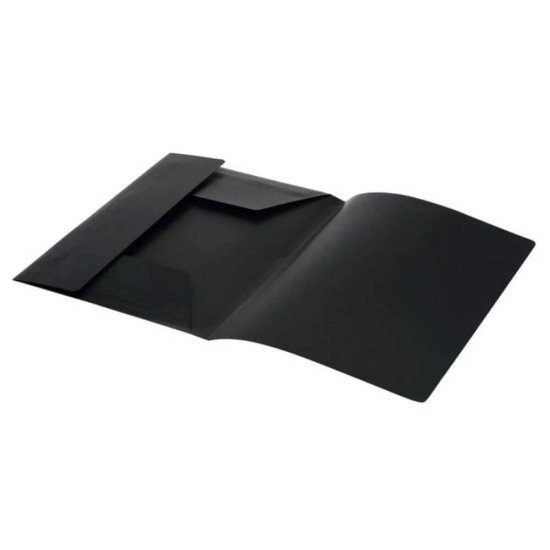 Mapa din Plastic Q-CONNECT cu Elastic pe Colturi, 247x319 mm, Culoare Neagra, Mapa pentru Documente, Mape Plastic A4, Mapa Protectie Documente, Mape Documente, Mape pentru Scoala