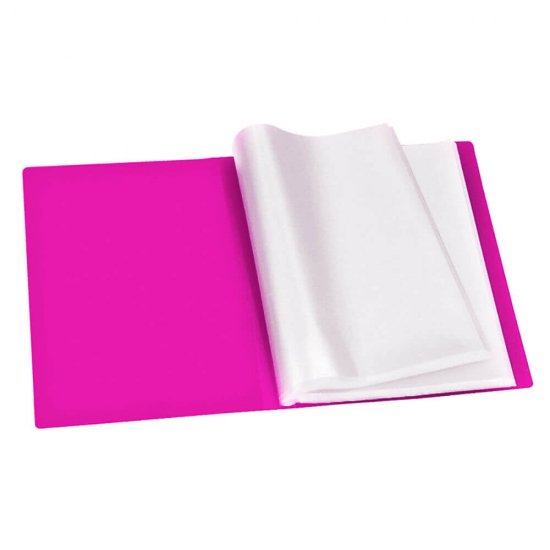 Mapa Prezentare Roz Neon A4 Deli, 100 Folii, Coperta Flexibila din Plastic, Mapa, Mapa de Prezentare, Mapa de Prezentare Deli, Mapa de Prezentare A4, Mapa de Prezentare cu 100 Folii, Mapa de Prezentare Roz Neon