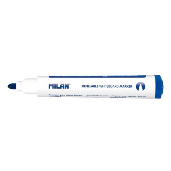 Marker MILAN Reincarcabil Pentru Tabla Magnetica, Albastru, Varf 5 mm, Markere, Marker Albastru, Markere Albastre, Marker cu Cerneala Albastra, Marker Nepermanent Tabla, Markere Nepermanente Tabla, Marker Albastru Tabla Magnetica, Marker Whiteboard