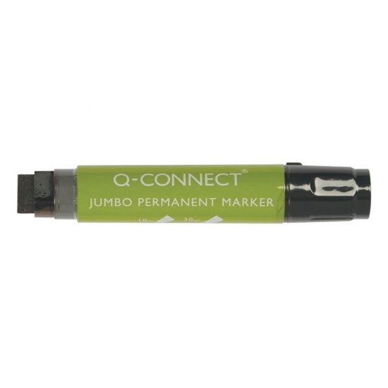 Marker Permanent Q-CONNECT Jumbo, Varf Patrat, Scriere de 2-20 mm, Negru, Markere Permanente, Accesorii Birou, Instrumente de Scris