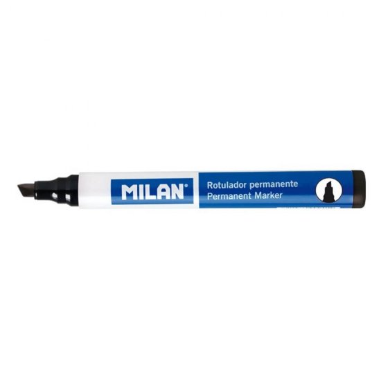 Set 12 Markere Permanente MILAN, Negre, Varf Tesit 2-5 mm, Marker, Marker Negru, Markere Negre, Marker cu Cerneala Neagra, Marker Permanent, Markere Permanente, Marker Permanent Negru, Set Markere cu Cerneala Neagra, Set Markere Negre