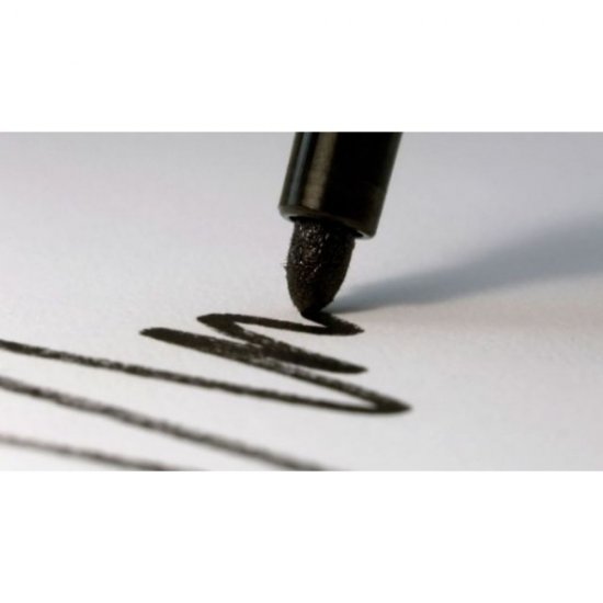 Set 10 Markere Permanente Q-CONNECT, Varf Rotund, Scriere 2-3 mm, Negru, Marker Permanent, Accesorii Birou, Instrumente de Scris