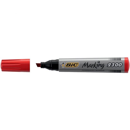 Set 12 Markere Permanente BIC 2300, Rosii, Marker BIC, Marker BIC Permanent, Marker Permanent, BIC Permanent, Markere BIC, Markere Permanente, Markere BIC Permanente, Marker de Scris, Accesorii de Scris, Instrumente de Scris