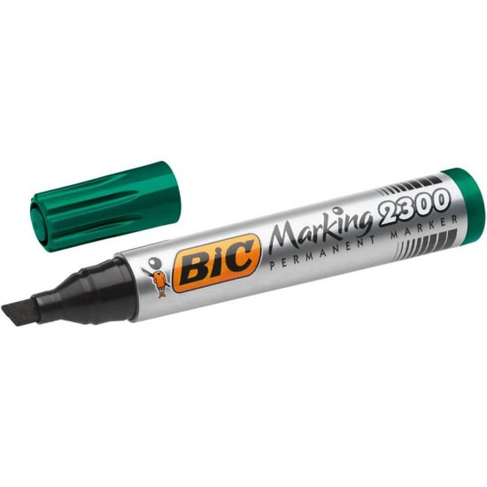 Set 12 Markere Permanente BIC 2300, Verzi, Marker BIC, Marker BIC Permanent, Marker Permanent, BIC Permanent, Markere BIC, Markere Permanente, Markere BIC Permanente, Marker de Scris, Accesorii de Scris, Instrumente de Scris