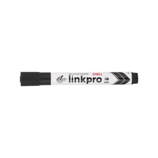 Marker Permanent Deli Link Pro, Negru, Varf Rortund 2 mm, Reincarcabil, Marker Permanent, Deli Marker, Marker Deli, Marker Color, Marker Permanent Color, Marker Permanent Deli