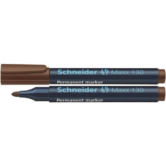 Marker Permanent SCHNEIDER Maxx 130, Varf Rotund de 1-3 mm, Culoare Maro, Marker Permanent Maro SCHNEIDER Maxx 130, Marker Permanent cu Cerneala Maro, Markere Permanente SCHNEIDER Maxx 130, Marker Permanent cu Cerneala Maro