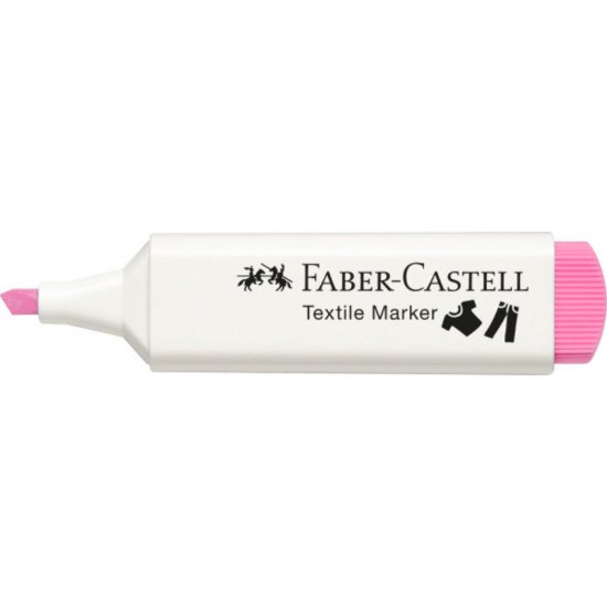 Marker Textil Roz Faber-Castell, Varf Tesit 1-5 mm, Markere Textile Roz, Markere Textile Faber Castell, Market Textil cu Varf Tesit, Marker Personalizare Textile, Markere Personalizare Imbracaminte, Markere Permanente pentru Haine