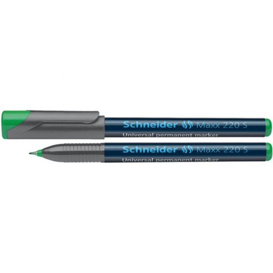 Set 10 Markere Permanente Schneider Maxx 220 S, Varf Subtire + Rotund, Scriere 0.4 mm, Verde, Markere Universale, Accesorii Birou, Instrumente de Scris Set 10 Markere Permanente Schneider Maxx 220 S, Varf Subtire + Rotund, Scriere 0.4 mm, Verde, Markere Universale, Accesorii Birou, Instrumente de Scris