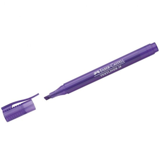 Textmarker Violet Faber-Castell 38, Varf Tesit 2 mm, Evidentiator, Marker Highlighter, Evidentiatoare, Markere, Markere Scoala, Textmarkere, Textmarkere Fluorescente, Marker Scoala, Faber-Castell Textmarkere, Textmarker Varf Tesit, Markere de Subliniat