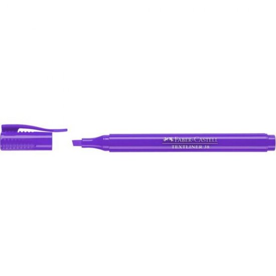 Textmarker Violet Faber-Castell 38, Varf Tesit 2 mm, Evidentiator, Marker Highlighter, Evidentiatoare, Markere, Markere Scoala, Textmarkere, Textmarkere Fluorescente, Marker Scoala, Faber-Castell Textmarkere, Textmarker Varf Tesit, Markere de Subliniat