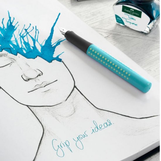 Calimara cu Cerneala Faber-Castell, Turcoaz, 30ml, Cerneala Stilou, Cerneala pentru Stilou, Cerneala Calimara Stilou, Cerneala de Stilou, Cerneala pentru Stilou, Cerneala Stilou Faber-Castell, Cerneala Stilouri Faber-Castell