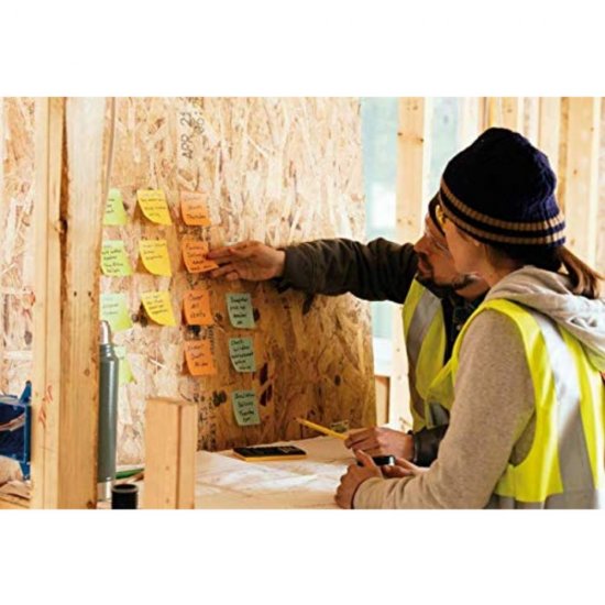 Notite Adezive OFFICE Products, 76x76 mm, 100 File, 70 g/m², Culoare Portocaliu Pastel, Notes-uri, Post-it, Articole Hartie, Accesorii Birou