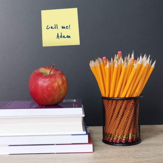 Notite Adezive Q-CONNECT, 76x76 mm, 75 File, 70 g/m², Culoare Galben Neon, Post-it, Sticky Notes, Bloc de Hartie, Memo Adeziv, Articole Hartie, Accesorii Birou