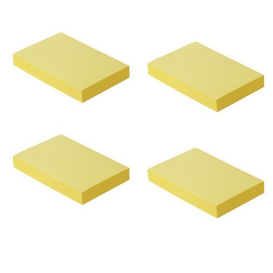 Set 12 Notite Adezive DONAU, 51x76 mm, 100 File/Set, 70 g/m², Culoare Galben Pal, Post-it, Sticky Notes, Bloc de Hartie, Memo Adeziv, Articole Hartie, Accesorii Birou