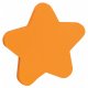 Notite Adezive DONAU in Forma de Stea, 50 File/Set, 75 g/m², Culoare Portocalie, Post-it, Sticky Notes, Bloc de Hartie, Memo Adeziv, Articole Hartie, Accesorii Birou