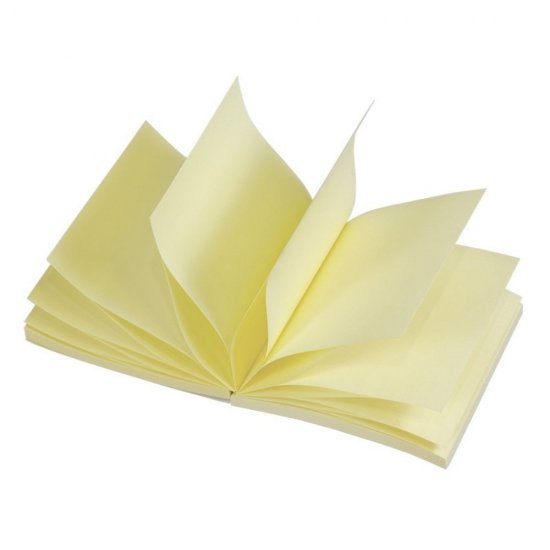 Notite Adezive DONAU  Z-Notez pentru Dispenser, Dimensiune 76x76 mm, 100 File/Set, 70 g/m², Culoare Galben Pal, Post-it, Sticky Notes, Bloc de Hartie, Memo Adeziv, Articole Hartie, Accesorii Birou