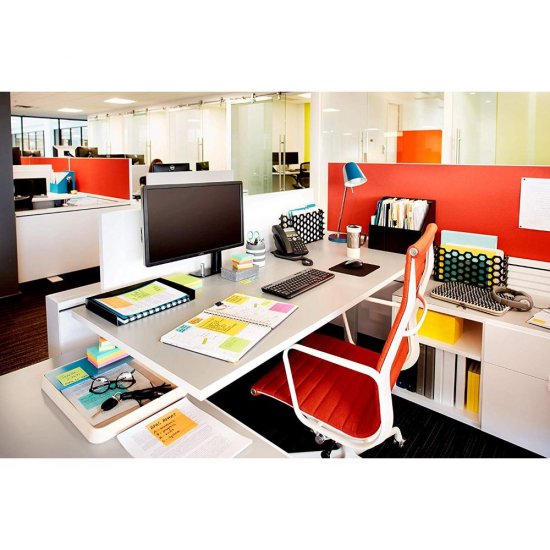 Notite Adezive DONAU, 76x127 mm, 100 File, 70 g/m², Culoare Albastru Neon, Notes-uri, Post-it, Articole Hartie, Accesorii Birou