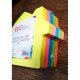 Notite Adezive EVOffice, 250 File, Casa, 5 Culori Neon, Notite Autoadezive, Set Notite Adezive pentru Birou, Post-It-uri, Sticky Notes, Notite Adezive Forma Casa, Post-it-uri Model Casa, Notite Autoadezive Colorate Tip Casa, Memo Adeziv