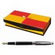 Stilou Metalic PICASSO, Penita Placata cu Aur de 22K, Negru cu Ornamente Argintii, cu Convertor, Stilou de Lux, Stilou Scolar, Stilouri Scolare, Stilou din Metal, Instrumente de Scris, Stilou PICASSO, Stilou Placat cu Aur, Stilou cu Convertor