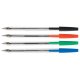 Set 20 Pixuri fara Mecanism, Scriere de 0.7 mm,Transparent cu Capac si Clip de Prindere, Rosu, Pixuri Q-CONNECT Cristal,Pixuri cu Capac, Accesorii Birou,Instrumente de Scris