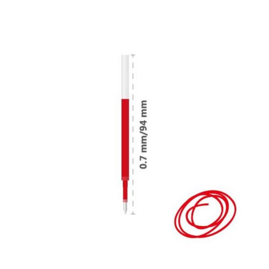 Mina Pix Gel MILAN, 0.7 mm, Rosu, Set Mine cu Gel Rosu, Set Rezerve cu Gel Rosu, Mine Pixuri cu Gel, Mine Pixuri Gel pentru Scoala, Rezerve Gel pentru Pixuri Scoala, Set Rezerve Pixuri cu Gel, Set Mine cu Gel