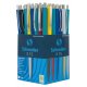 Set 50 Pixuri cu Mecanism Retractibil + Clips de Prindere, Grosime Scriere 0.7 mm, Scriere Albastra, Corp Albastru, Pix Schneider K15, Accesorii Birou, Instrumente de Scris, Accesorii Scoala