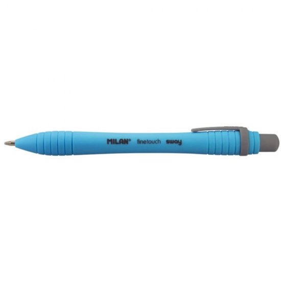 Pixuri Milan Sway Fine, Varf 0.7 mm, 40 Buc/Set, Scriere Albastra, Corp Plastic Albastru, Pixuri Milan Albastre, Pixuri Scolare, Instrumente de Scris, Pixuri Retractabile cu Mina Albastra, Rechizite, Pixuri cu Mecanism Retractabil, Set Pixuri MILAN