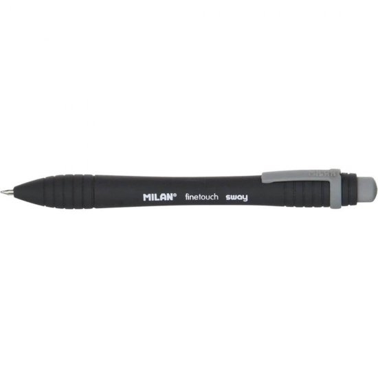 Pixuri Milan Sway Fine, Varf 0.7 mm, 19 Buc/Set, Scriere Neagra, Corp Plastic Negru, Pixuri Milan Negre, Pixuri Scolare, Instrumente de Scris, Pixuri Retractabile cu Mina Neagra, Rechizite, Pixuri cu Mecanism Retractabil, Set Pixuri MILAN
