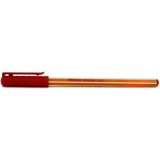 Pixuri PENSAN OFISPEN, Varf 1 mm, 60 Buc/Set, Rosii, Corp de Plastic cu Capac, Pixuri de Unica Folosinta, Pixuri Scolare, Pixuri Rosii, Pix Rosu, Pixuri pentru Scoala, Pixuri Colorate, Set Pixuri Colorate, Set de Pixuri, Pix Colorat