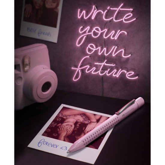 Pix Albastru cu Mecanism Faber-Castell Grip 2010, Varf M, Culoare Alb-Cocos, Pix, Pixuri, Faber-Castell Grip 2010 Pixuri, Pixuri cu Mecanism, Pixuri cu Buton, Pix cu Mecanism, Pixuri Scoala, Pixuri Albastre Scoala, Faber-Castell Pixuri Grip 2010