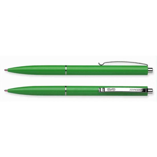 Pix SCHNEIDER K15, 0.5 mm, Albastru, Clips de Prindere, Corp Plastic Verde, Pixuri Schneider K15, Pixuri Albastre cu Mecanism, Pixuri Albastre cu Buton, Pixuri Albastre Retractabile, Pixuri Albastre pentru Scoala, Pix Albastru, Instrumente de Scris