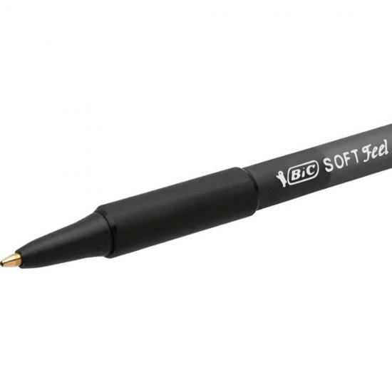 Set 12 Pixuri BIC Soft Feel Clic, Varf 1 mm, Negre, Set Pixuri Colorate, Pixuri BIC, Pixuri Retractabile pentru Scoala, Set Pixuri Negre cu Buton, Pixuri Negre cu Mecanism, Pix Negru cu Mecanism, Pix pentru Scoala, Pix Negru cu Buton